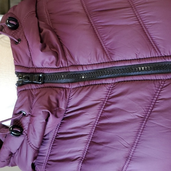 GUESS. DARK PURPLE/BLACK PUFFER Jacket. small P. Zipper closure, Zipper … - Picture 3 of 17